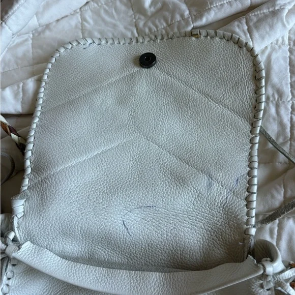 Jennifer Haley Bags Genuine Leather Boho Fringe  Bag in Cream, Brown, and Tan - Picture 9 of 11